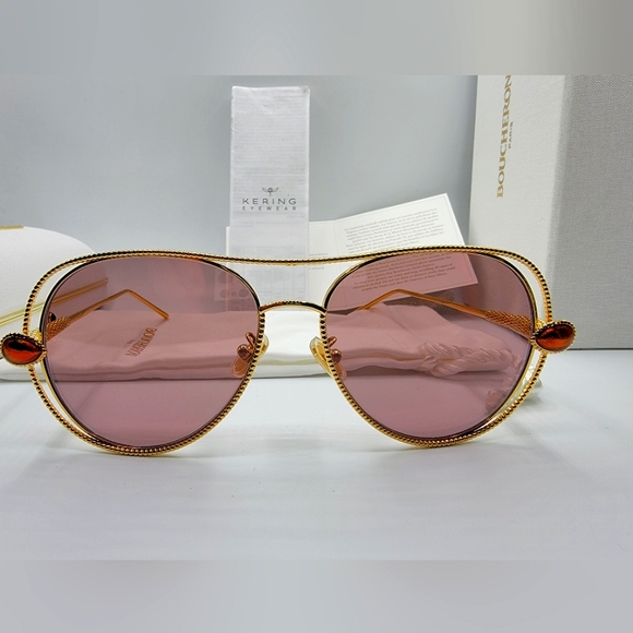 🏆Boucheron Paris BC0030S 006‼️Size 55-15-140‼️Palladium plated‼️ - Picture 2 of 16